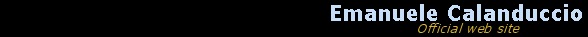 Emanuele Calanduccio official web site